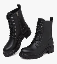 Ladies Black Leather Ankle
