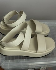 Zara Ivory Leather Sandals