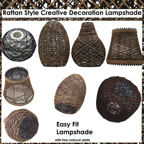 Ceiling light shade rattan - light,
