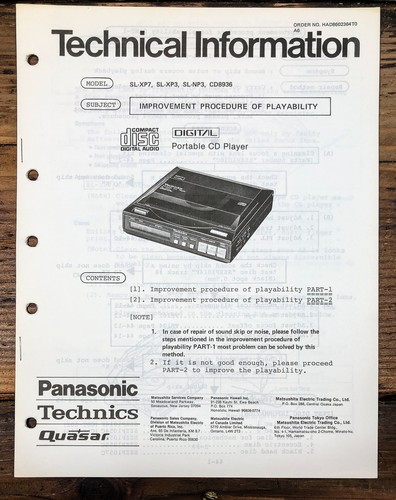 Technics xp7 xp3 sl np3 - technics, sl-np3