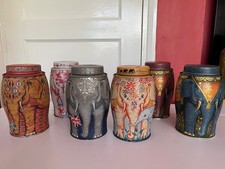 Williamson Tea X 6 Elephant Design Tins. Collectable.  Please View Pics 4 Detail