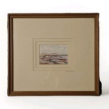 Contemporary Original Watercolour Pen Mixed Media David Plowright Scottish Moor