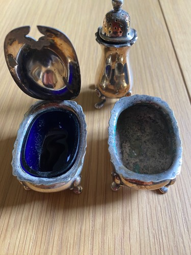 Cruet set silver plated - set-silver, plated-pepper