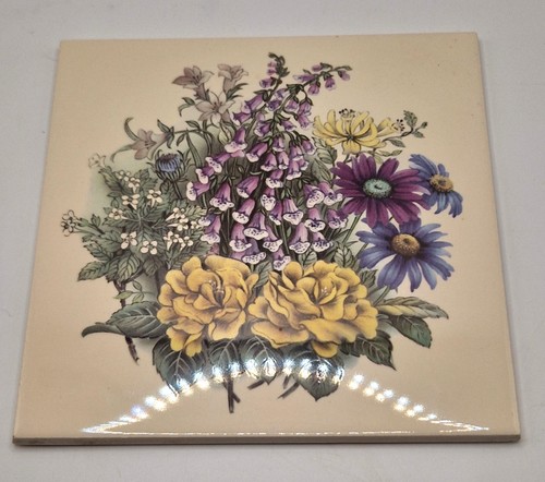 Vintage retro floral ceramic - vintage,