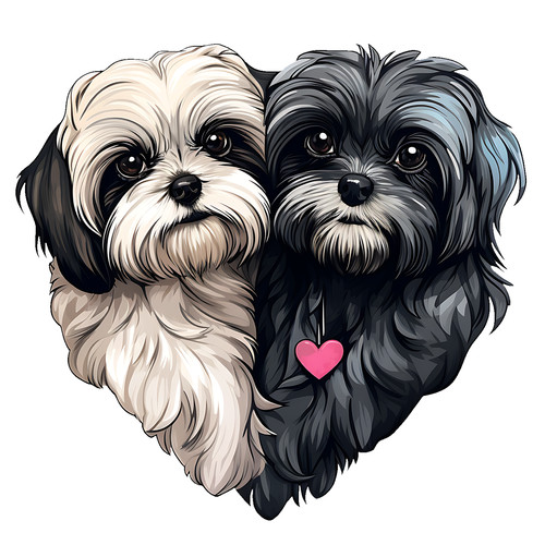 Shih tzu car decal 9x9cm - car, dog
