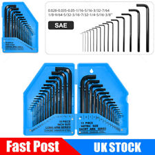 30pcs Metric & Imperial Hex Allen Key Long Reach Set Kit Allan Alan Alen Tool UK