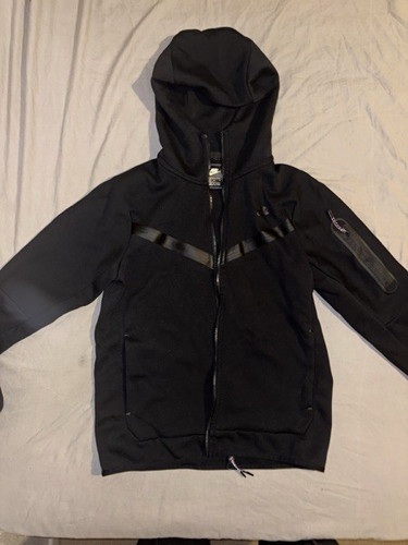 Men black fleece hooded - fleece, full