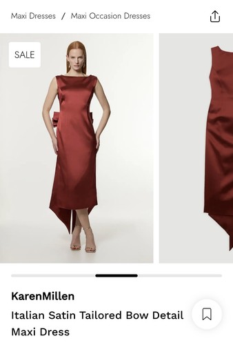 Karen millen rust - rust, satin