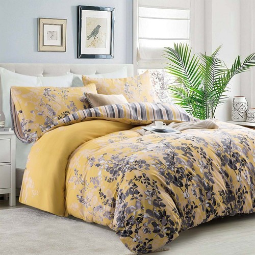 Reversible floral duvet cover - reversible,
