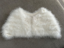 MONSOON White  Bridesmaid Party Feather Shrug Cape Age 10-13 yrs