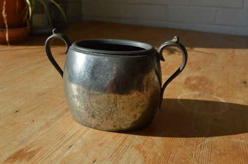 Georgian pewter sugar bowl - pewter,