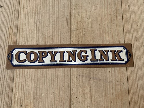 Old copying ink bottle - copying, label