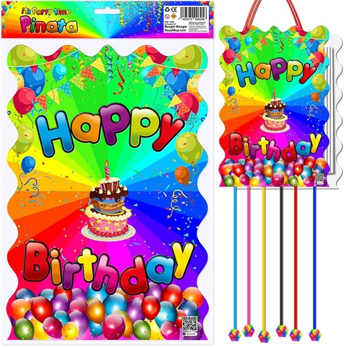 New party pull string piñata - new,