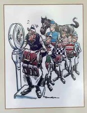 Paul Conrad - Political Cartoon - Framed, Wood and glass - TIME Cover LBJ 1968