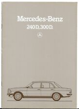 Mercedes-Benz 240D & 300D W123 Diesel Saloon 1982-1985 UK Market Sales Brochure