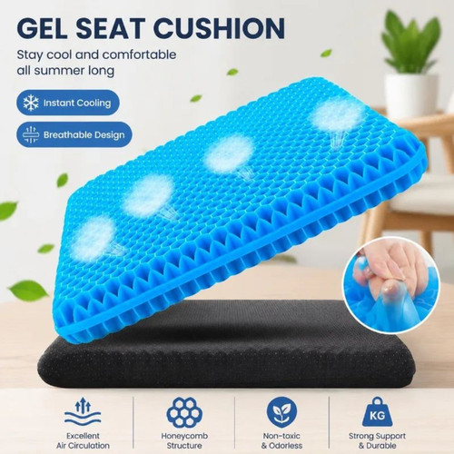 Gel seat cushion - double, thick