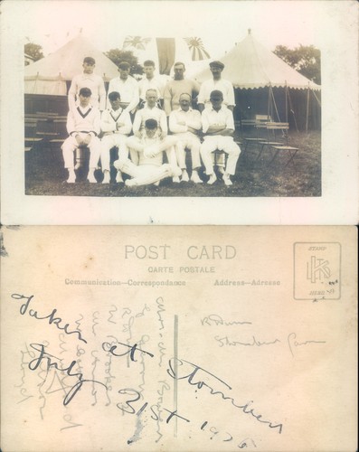 Cricket team with tents 1926