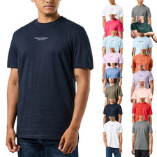 Weekend Offender Mens T Shirts Cotton Top Half Sleeve Plain Colour Regular Tee