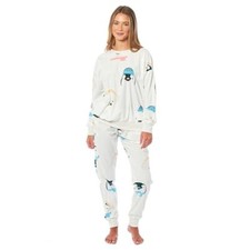 Womens Printed Fleece Pyjama