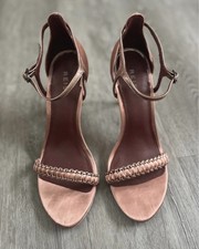 REISS 'Linette’ Leather Woven Strappy Heeled Sandal Shoes (UK 7/EU 40) RRP £150