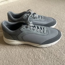 Geox Respira Monreale Mens Fabric/Suede Trainers Ultra Comfort Grey UK 7