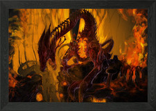 Moebius Dragon Framed Wall Art