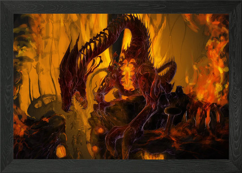 Moebius dragon framed wall - framed, art