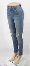 KSUBI WOMENS HI N WASTED JEANS DISTRESSED RIPPED SIZE 25 UK 6 BLUE RRP £170 IB