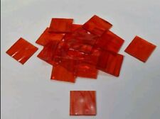 Orange Colour Stained Glass  Square Tiles 3mm thickness Art&Craft, 15 pieces 