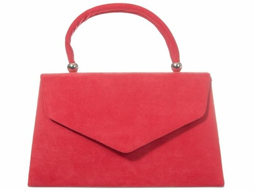 Women faux suede clutch bag - faux,