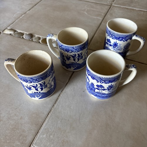 Vintage blue willow - willow, coffee