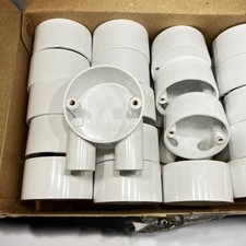 20mm White Circular 2 Way U Branch x 20 CED PCF20UW Electrical Conduit Fittings