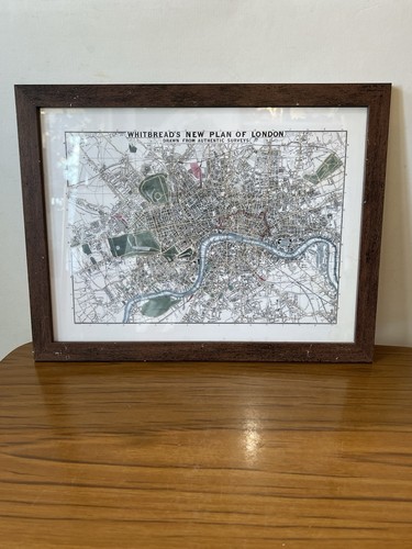 Vintage framed whitbreads plan - framed,