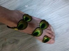 Green Peacock Design Thong