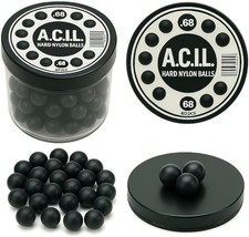 Hard Nylon Balls Paintball 68 caliber f Target Practice - 40 pcs