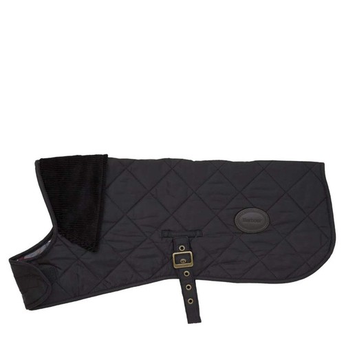 Barbour quilted dog coat black - dog,