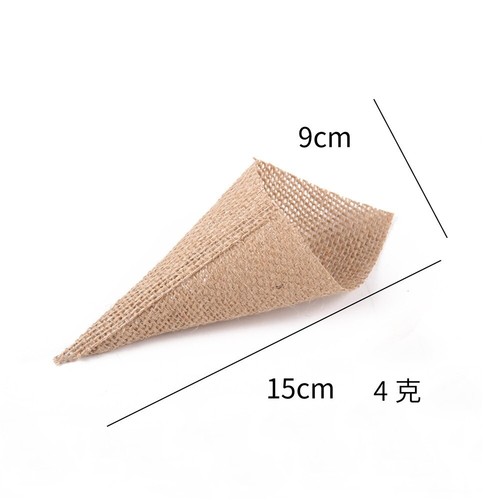 Empty hessian confetti cones - hessian,