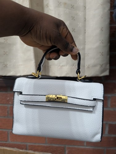 Leather crossbody bag white - crossbody,