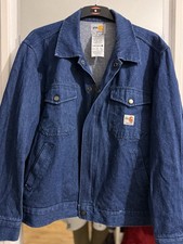 Carhartt Men's Blue Denim Jacket Size Large Excellent Condition