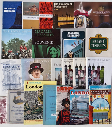 Various souvenir guide books - guide,