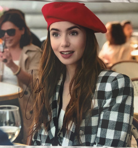 Lily collins hand signed - lily,