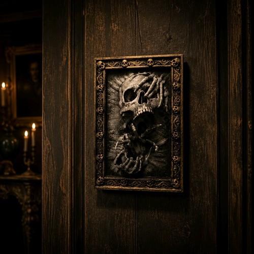 Gothic skull wall decor - gothic,
