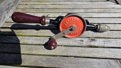 Vintage stanley hand drill - hand, no