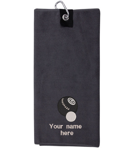 Lawn bowls towel microfibre - microfibre,