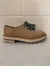 Zara Brogues Size 4 Nude Faux