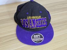 Los Angeles King Ice Original Snapback Baseball Cap Black / Purple GC one size