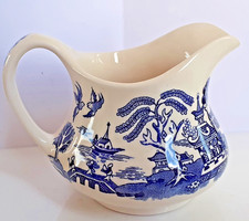 Vintage old willow milk jug - vintage,