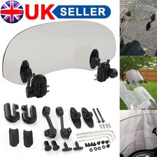Universal Clip On Motorcycle Windshield Extension Spoiler Wind Screen Deflector