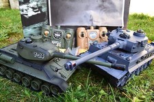 Large Interactive RC Twin Battle Tank Radio Remote Control Tank Tiger-I Vs T-34 