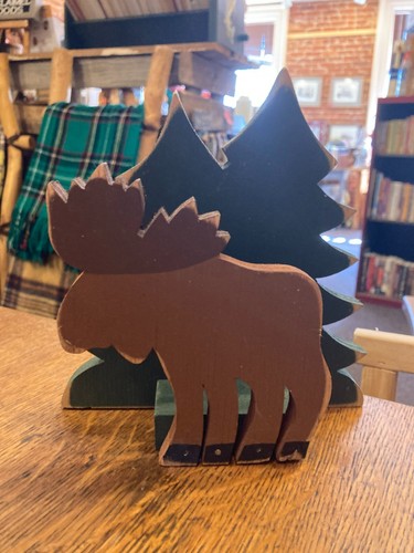 Wood wooden moose tree - wood, napkin